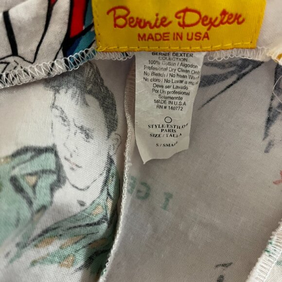 Bernie Dexter Rockabilly Idol Dress Elvis Print Cotton Fit and Flare Size S - Picture 3 of 7